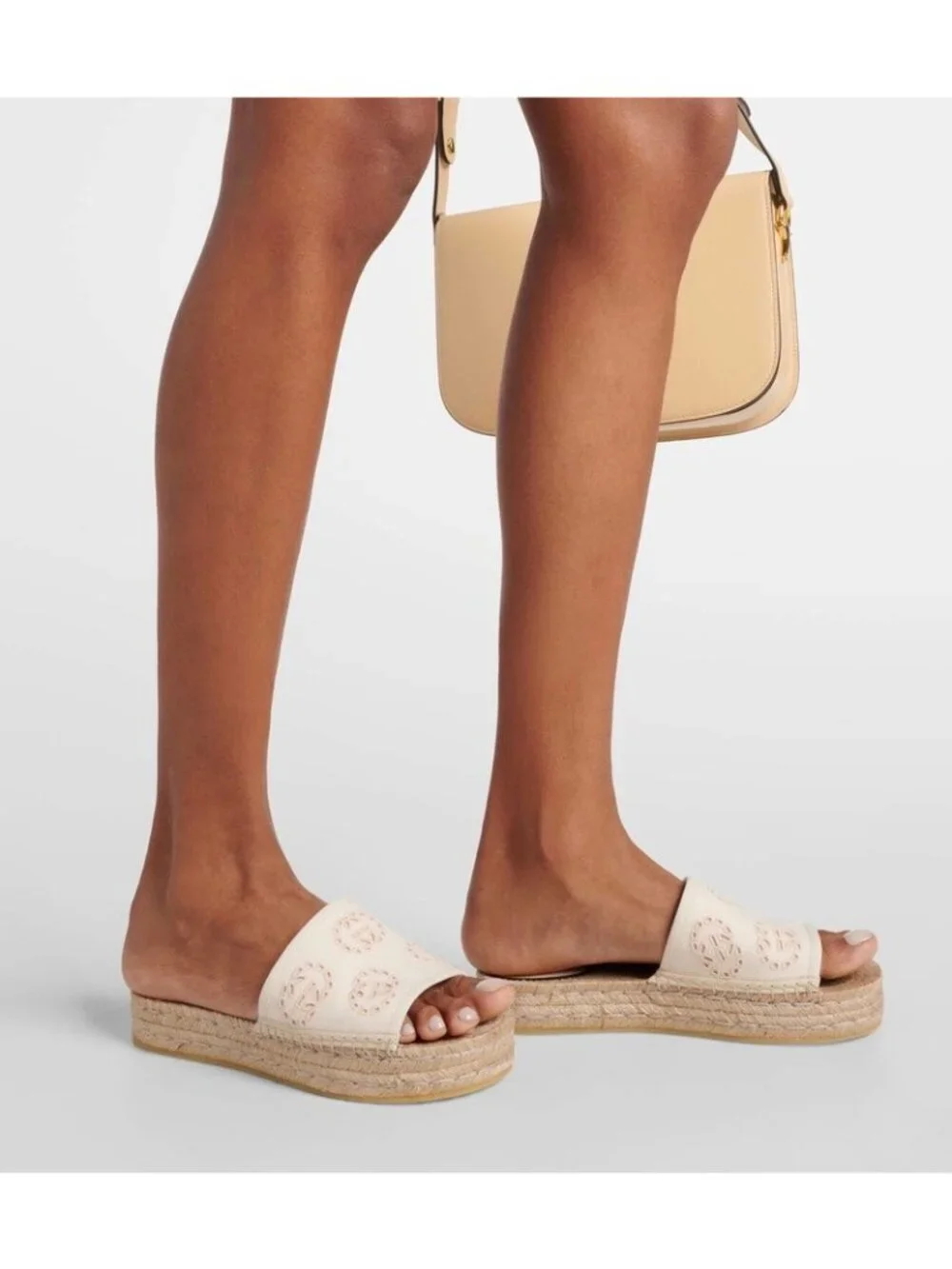Gucci Women’s Damita Interlocking G Espadrille  Sandals Ivory EU39.5 77178